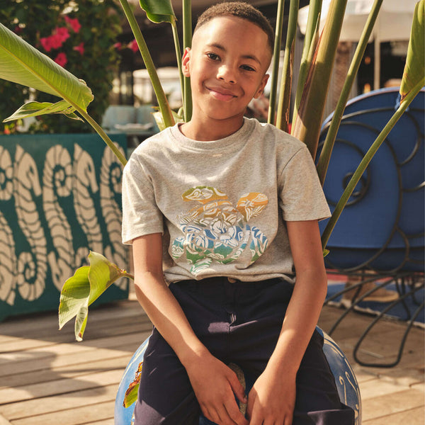 VILEBREQUIN Boys Organic Cotton T-Shirt Tahiti Turtles