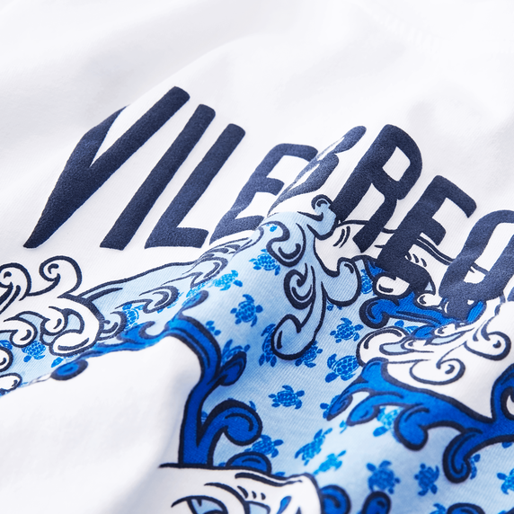 VILEBREQUIN Boys Organic Cotton T-Shirt Micro Ronde des Tortue Wave