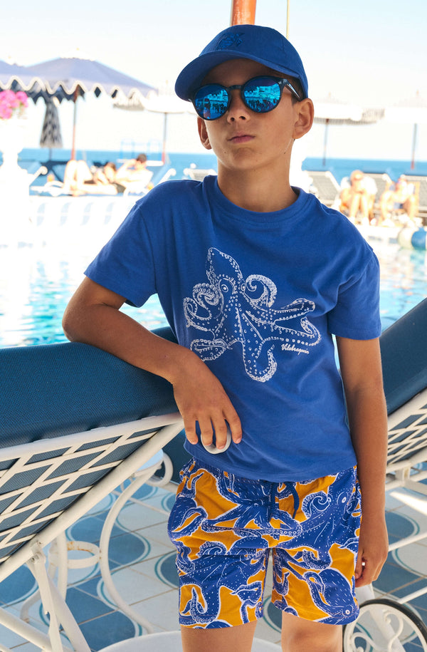 VILEBREQUIN Boys Organic Cotton T-Shirt Poulpes