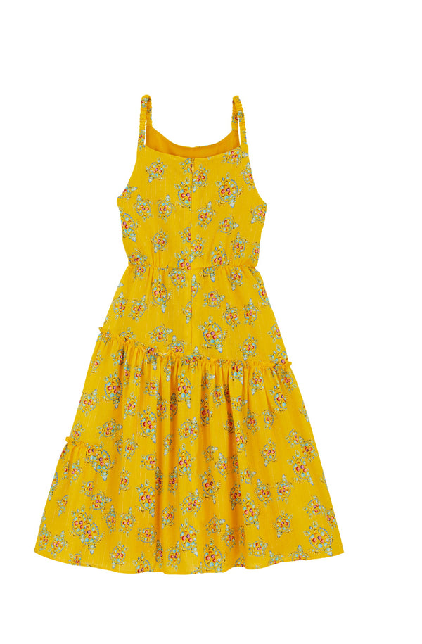 VILEBREQUIN Girls Cotton Long Dress Vendome Turtles