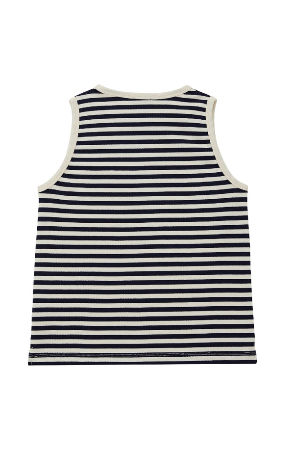 VILEBREQUIN Girls Striped Organic Cotton Tank Top