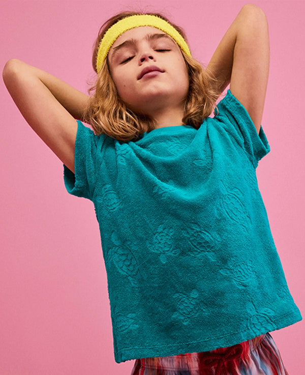 VILEBREQUIN Kids Round Neck Terry T-Shirt Ronde des Tortues