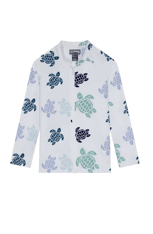 VILEBREQUIN Boys Zipped Long Sleeves Rashguard Tortues Multicolores