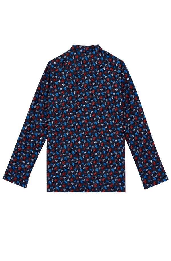 VILEBREQUIN Kids Zipper Long Sleeves Rashguard Micro Ronde des Tortues