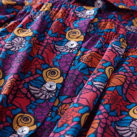 VILEBREQUIN Girls Cotton Shirt Noumea Sea Shells