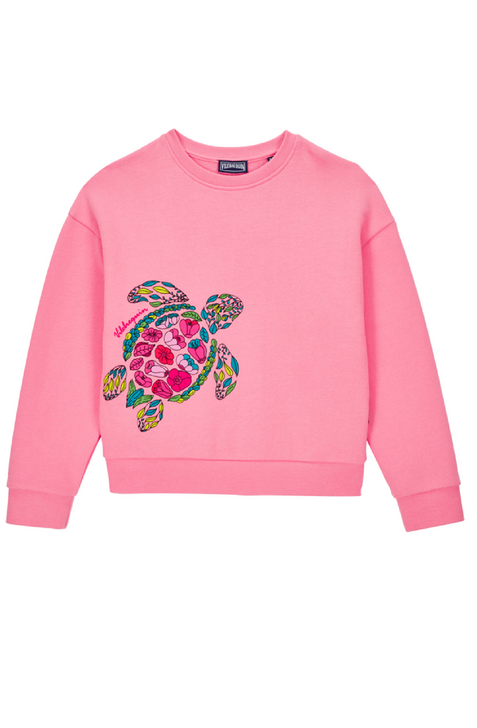 VILEBREQUIN Girls Crewneck Sweatshirt Provencal Turtles