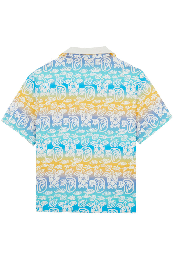 VILEBREQUIN Boys Cotton Bowling Shirts Tahiti Turtles