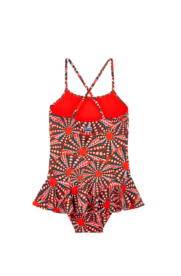VILEBREQUIN Girls One-Piece Skirt Swimsuit Oursinades