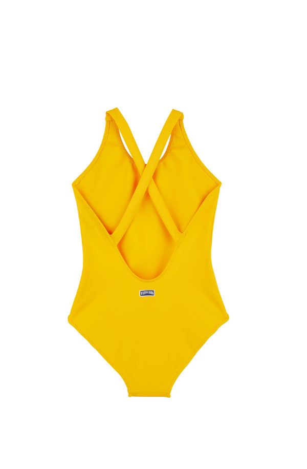 VILEBREQUIN Girls Cross-Back One Piece Swimsuit Solid