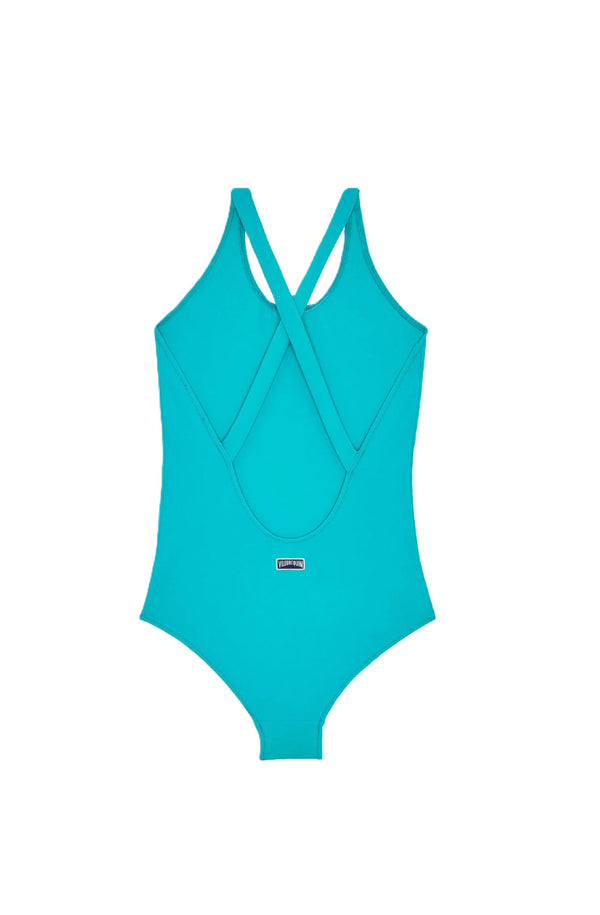VILEBREQUIN Girls Cross-Back One-Piece Swimsuit Solid
