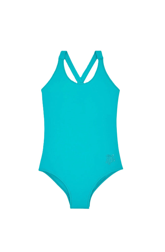 VILEBREQUIN Girls Cross-Back One-Piece Swimsuit Solid