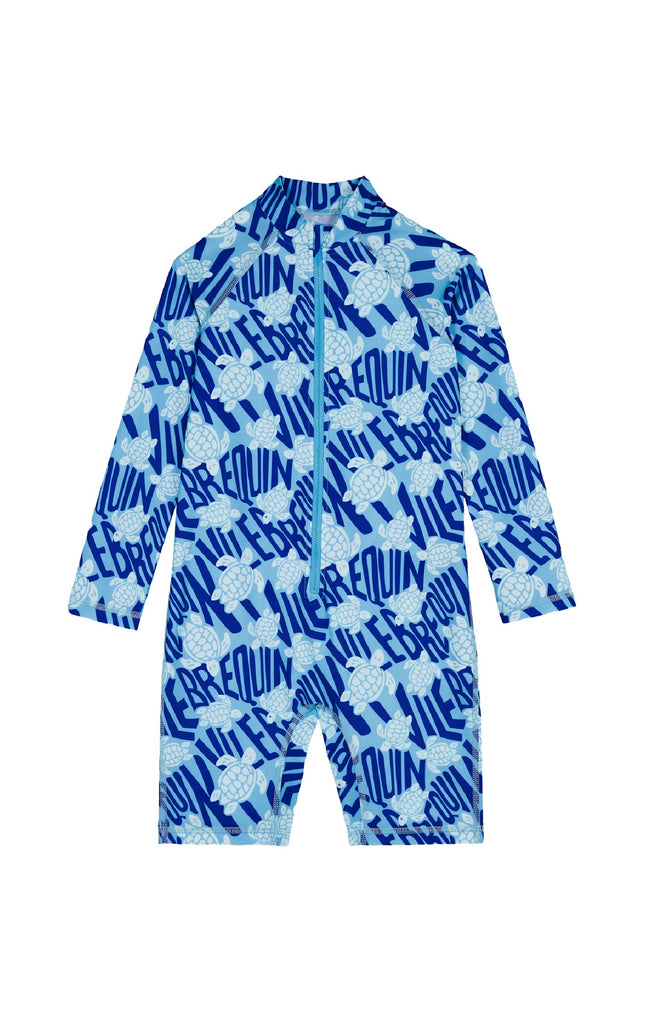 VILEBREQUIN Boys One-Piece Rashguard Ronde des Tortues Logo