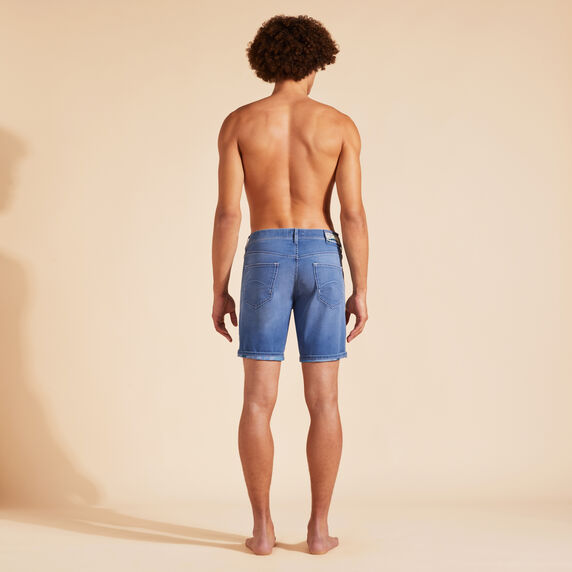 VILEBREQUIN Men 5-Pockets Denim Bermuda Shorts Tropical Turtles