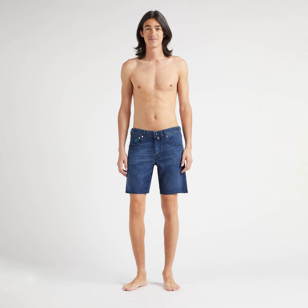 VILEBREQUIN Men Denim Bermuda Shorts Tahiti Turtles