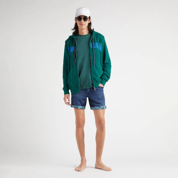 VILEBREQUIN Men Denim Bermuda Shorts Tahiti Turtles