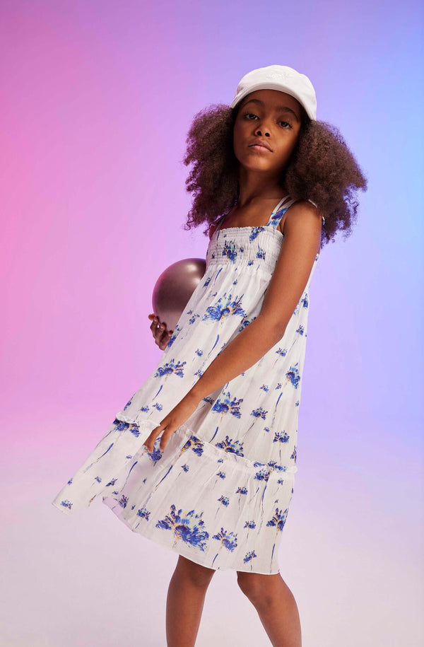 VILEBREQUIN Girls Viscose Shiny Dress Herbier