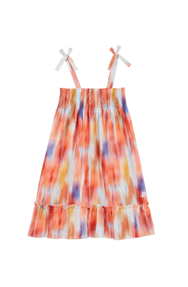 VILEBREQUIN Girls Cotton Dress Ikat Flowers