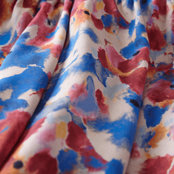 VILEBREQUIN Girl Short Viscose Skirt Flowers in the Sky