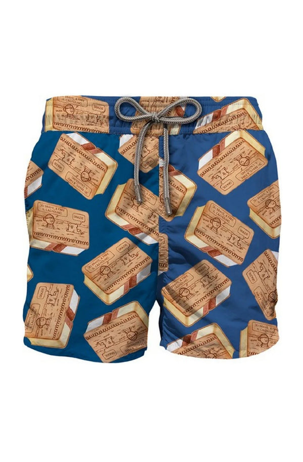 MC2 SAINT BARTH Men Swim Shorts Mid-Length Gustavia Cucciolo Jokes