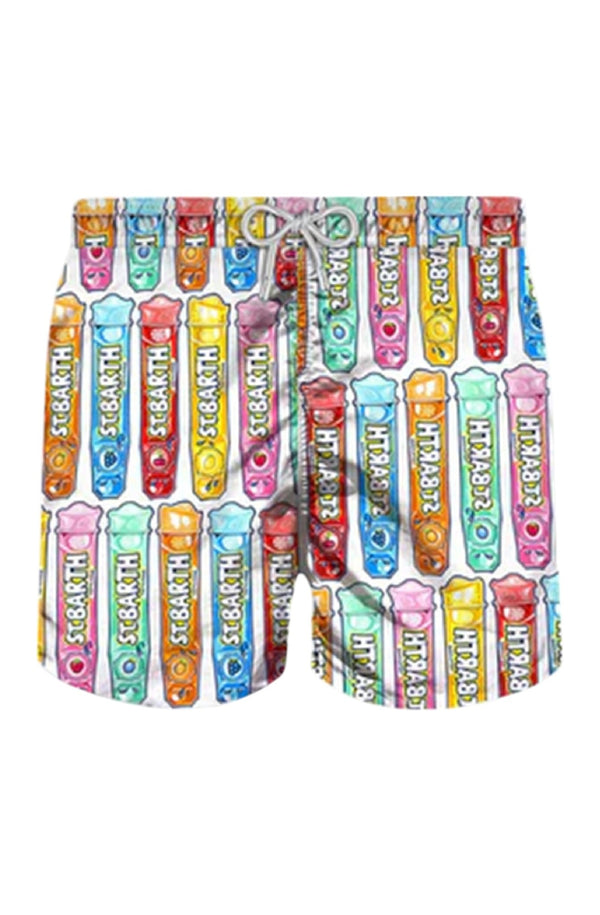MC2 SAINT BARTH Men Swim Shorts Mid-Length Gustavia Popsicles Print