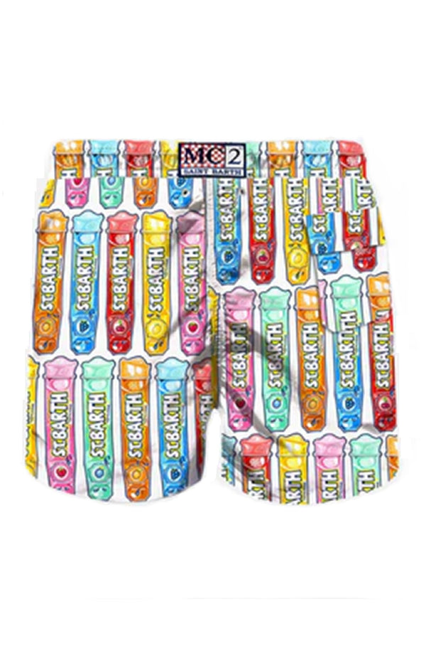 MC2 SAINT BARTH Men Swim Shorts Mid-Length Gustavia Popsicles Print