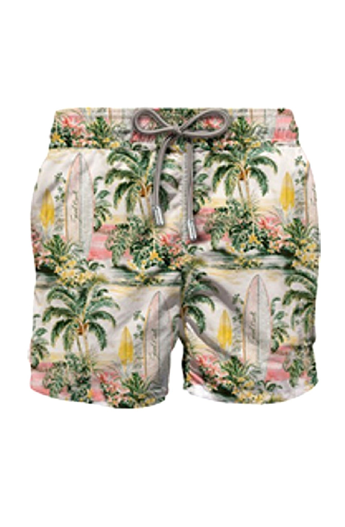 MC2 SAINT BARTH Men Swim Shorts Mid-Length Gustavia Watercolor