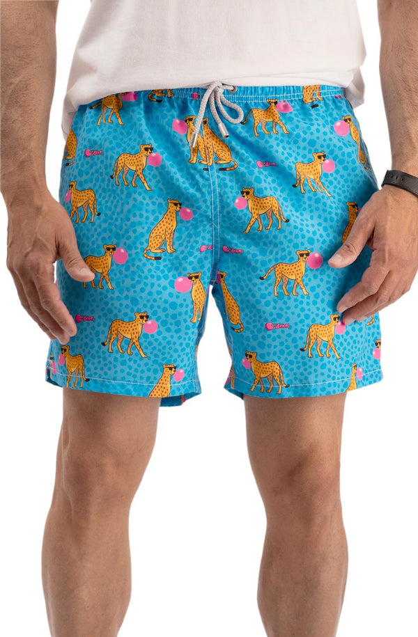 MC2 SAINT BARTH Men Swim Shorts Mid-Length Gustavia Big Babool Cheetah