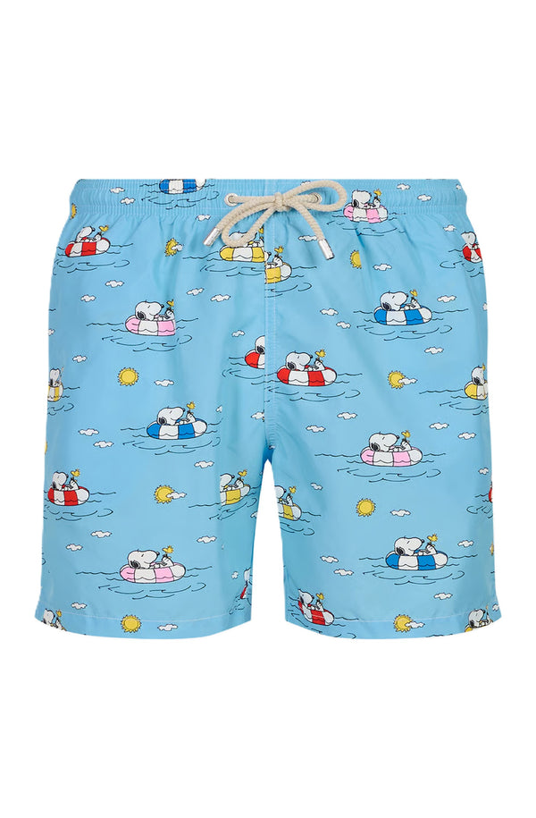 MC2 SAINT BARTH Men Lightweight Swim Shorts Lighting Snoopy Chill Yacht