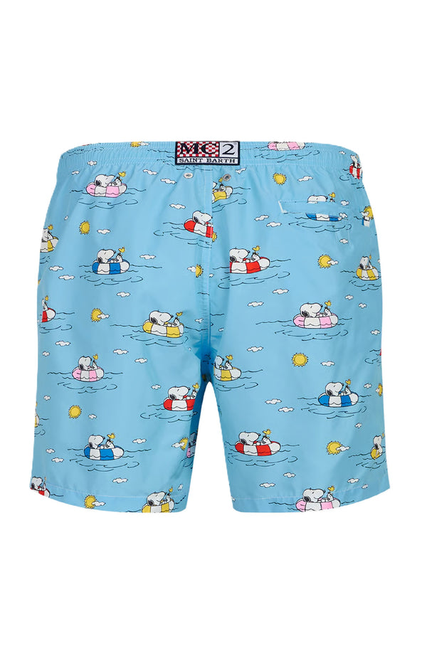 MC2 SAINT BARTH Men Lightweight Swim Shorts Lighting Snoopy Chill Yacht