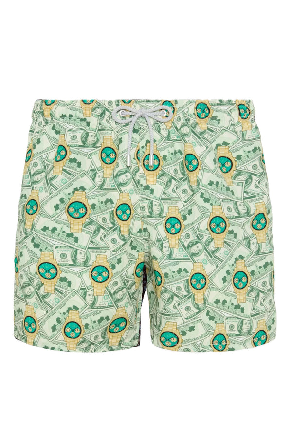 MC2 SAINT BARTH Men Swim Shorts Mid-Length Gustavia Luxury Watch Mono