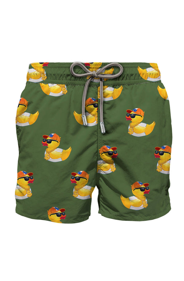 MC2 SAINT BARTH Men Swim Shorts Mid-Length Gustavia Ducky Rapper