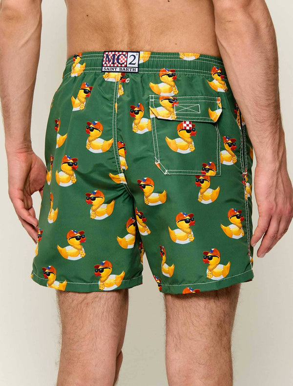MC2 SAINT BARTH Men Swim Shorts Mid-Length Gustavia Ducky Rapper