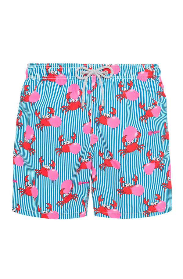 MC2 SAINT BARTH Men Swim Shorts Mid-Length Gustavia Big Babol Crab