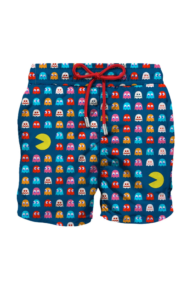 MC2 SAINT BARTH Men Swim Shorts Mid-Length Gustavia Hungry Pacman
