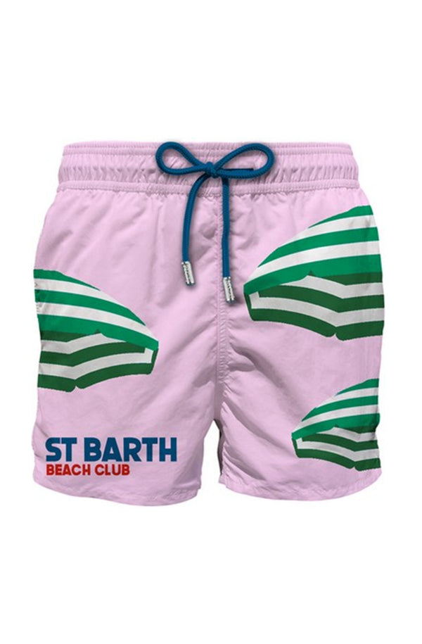 MC2 SAINT BARTH Men Swim Shorts Gustavia Placed Print Post Card