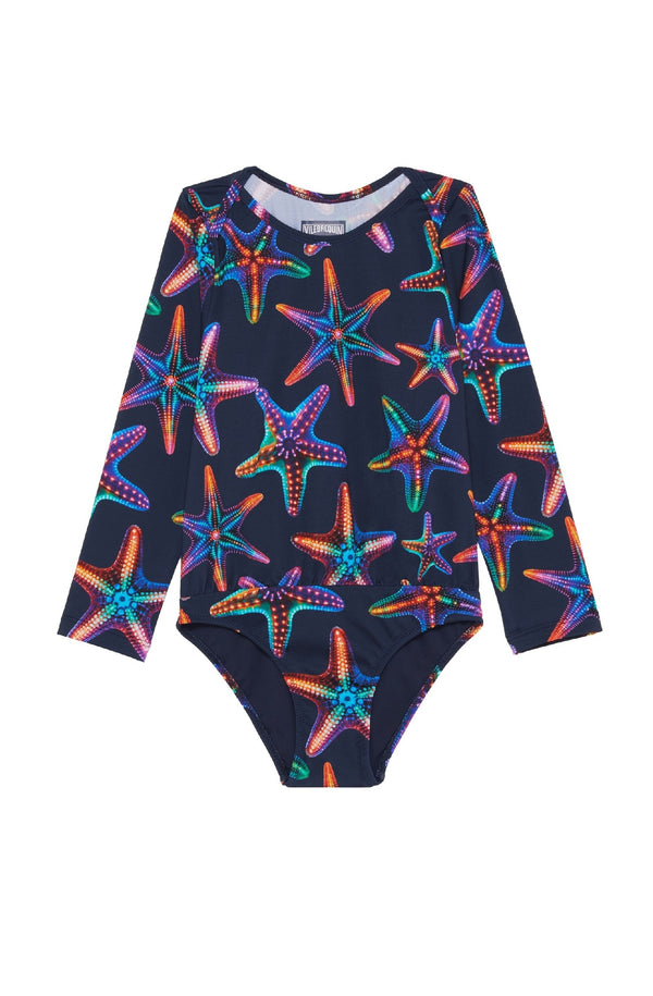 VILEBREQUIN Girls One-Piece Swimsuit Rashguard Disco Stars