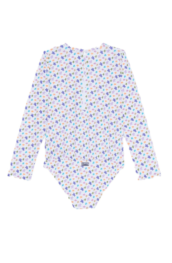 VILEBREQUIN Girls One-piece Zipped Swimsuit Rashguard Micro Ronde des Tortues