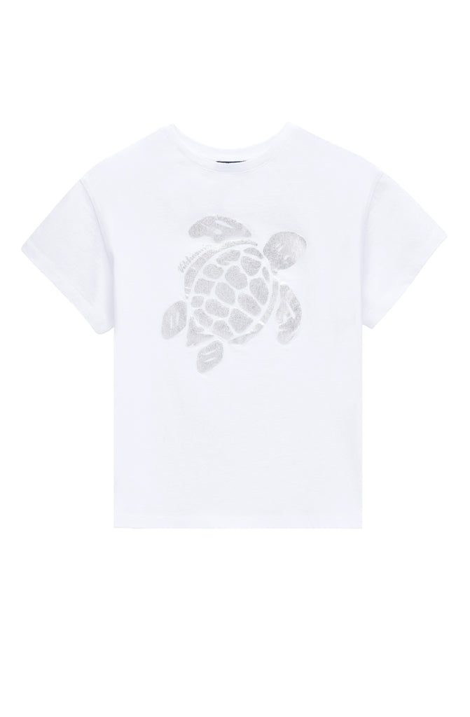 VILEBREQUIN Girls Cotton T-Shirt Ikat Turtles