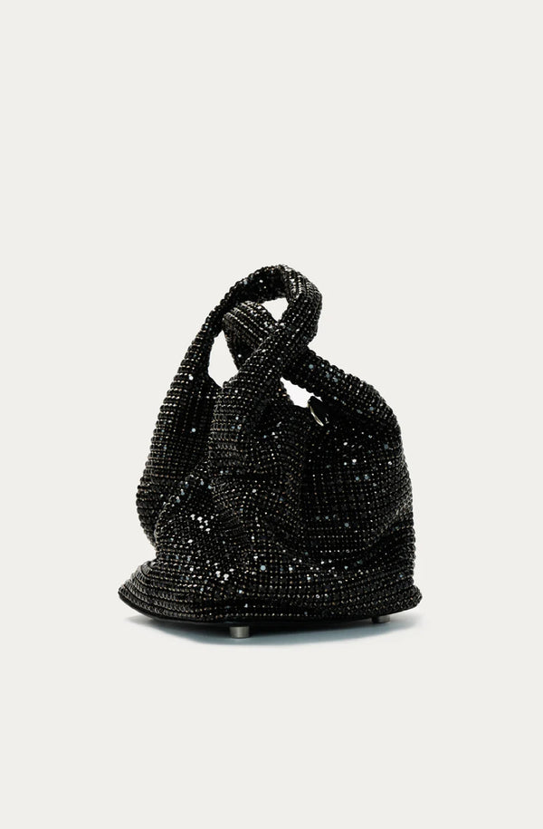 GIARITE Women Brilly Black Rhinestone Bucket Bag