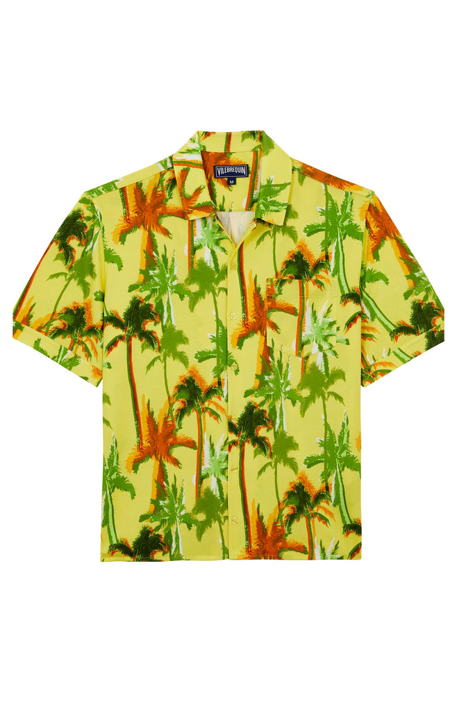 VILEBREQUIN Men Cotton Shirt Palms Offset