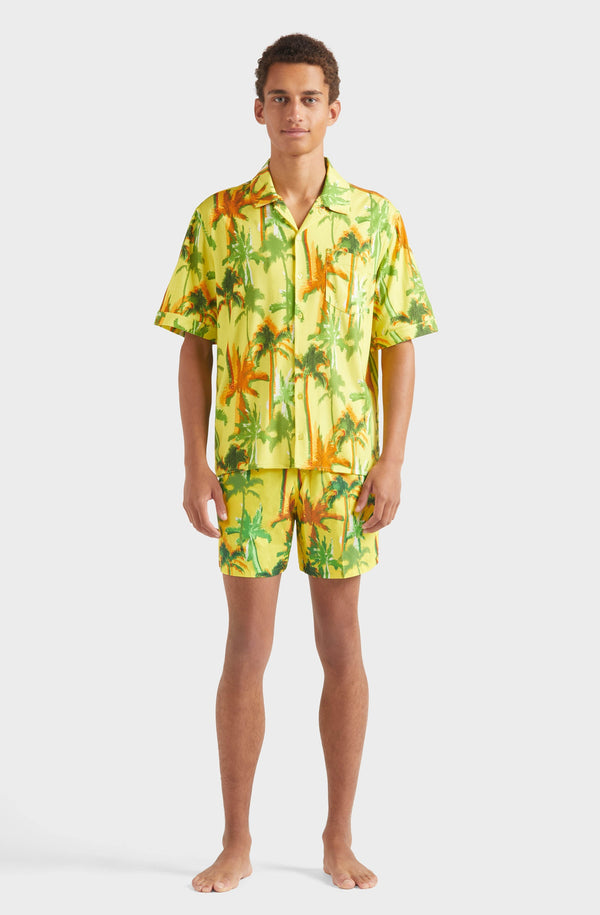 VILEBREQUIN Men Cotton Shirt Palms Offset