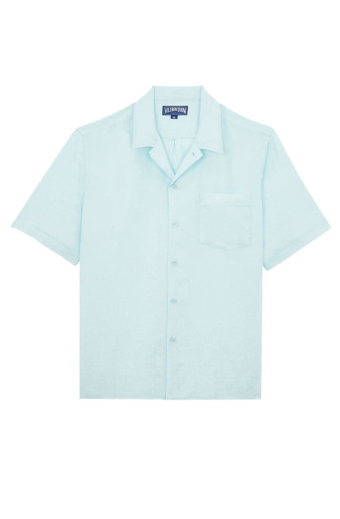 VILEBREQUIN Men Linen Shirt Natural Dye