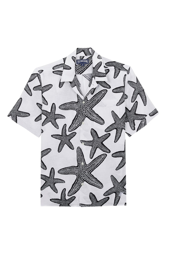 VILEBREQUIN Men Linen Bowling Shirts Starlettes