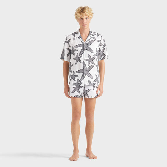VILEBREQUIN Men Linen Bowling Shirts Starlettes