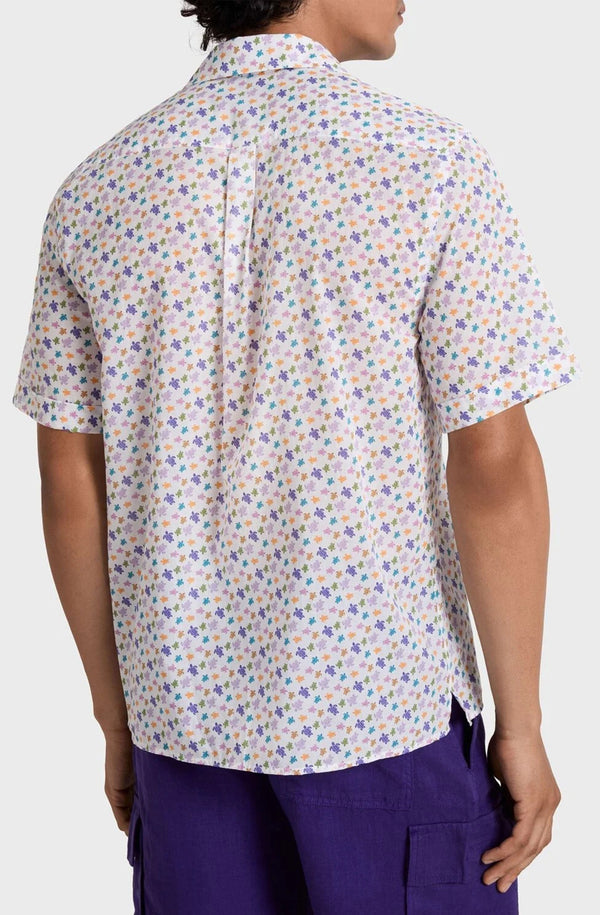 VILEBREQUIN Men Organic Cotton Bowling Shirt Micro Ronde des Tortues