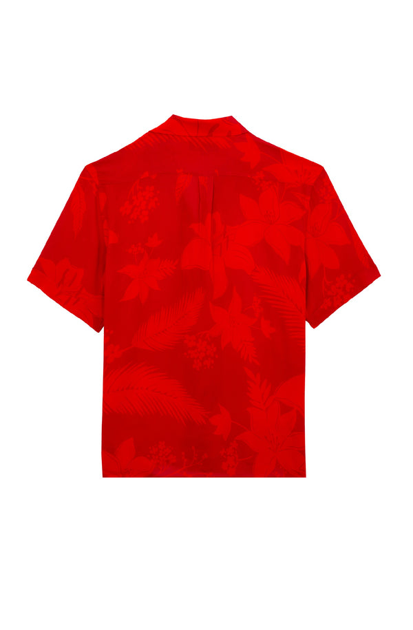 VILEBREQUIN Men Viscose Bowling Shirt Flower Power