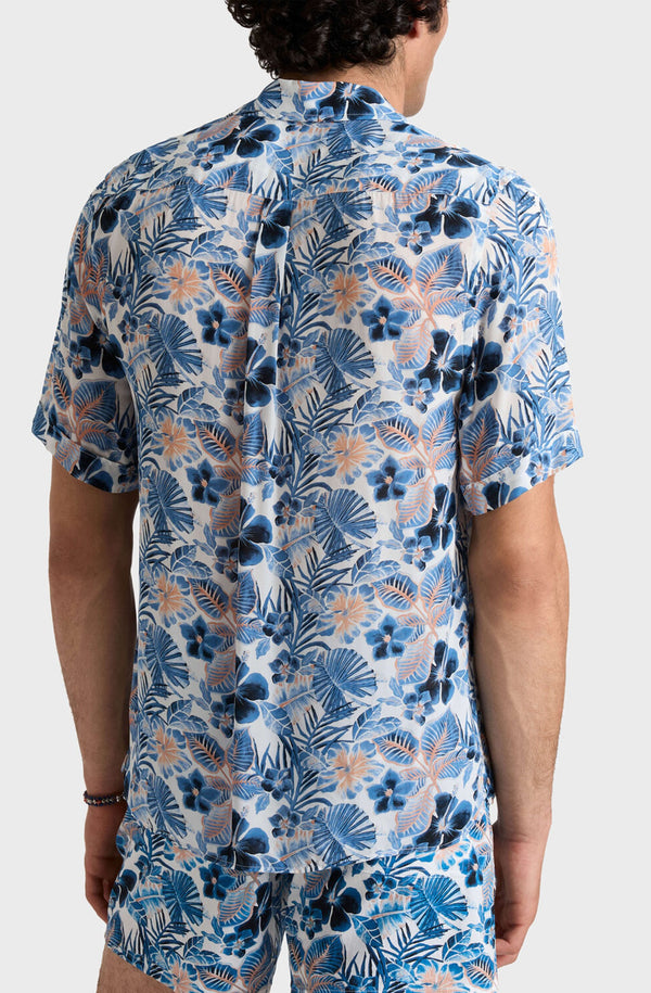 VILEBREQUIN Men Viscose Bowling Shirt Island Flowers