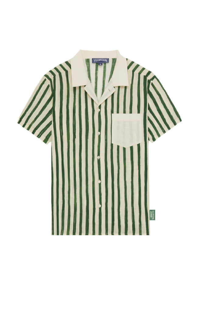 VILEBREQUIN Men Linen Bowling Shirt HS Stripes -Vilebrequin x Highsnobeity