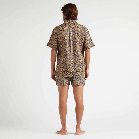 VILEBREQUIN Men Linen Bowling Shirt Carpaces