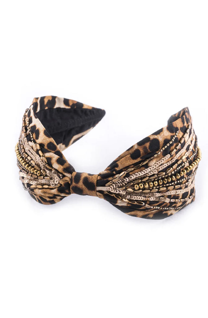 NAMJOSH Leopard Sequins Headband